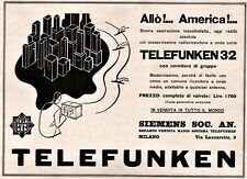 Pubblicita 1930 telefunken usato  Biella