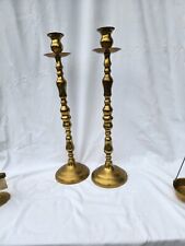 "Par de candelabros vintage de latón macizo de 21""" , usado segunda mano  Embacar hacia Argentina