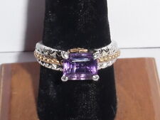 BARBARA BIXBY STERLING SILVER, & 18K GOLD RING WITH PURPLE STONE. SIZE 9, used for sale  Indianapolis