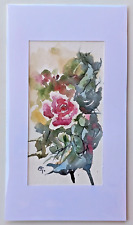 Rose acquerello carta usato  Pavia