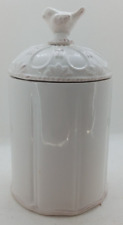 Frasco vasilha de cerâmica torta de lama branca com tampa, muito bom estado usado comprar usado  Enviando para Brazil