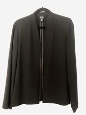 EILEEN FISHER Black Stretch Wool blend Jacket Blazer Open Drape Career Sz Small, used for sale  Shipping to South Africa