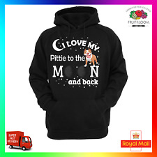I Love My Pitbull To The Moon & Back Bluza z kapturem Śliczna bluza z kapturem Pies Szczeniak Pittie na sprzedaż  Wysyłka do Poland