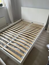 white double bed frame for sale  LEEDS