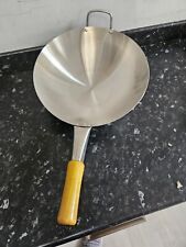 Stainless steel wok for sale  HUDDERSFIELD