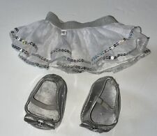 Build A Bear Workshop Silver Sequin Tutu Skirt Shoes Teddy Clothes Outfit BAB for sale  Shipping to South Africa