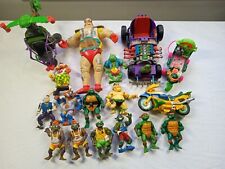 Lote Vintage de Figuras de Ação Teenage Mutant Ninja Turtles TMNT Anos 80 Anos 90 comprar usado  Enviando para Brazil