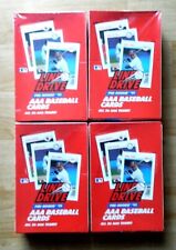 Usado, Quatro (4) 1991 LINE DRIVE AAA BASEBALL caixas seladas Impel pré-novato comprar usado  Enviando para Brazil