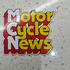 MCN STICKER Motorcycle News Motorbike sticker Red/Yellow/White for sale  Shipping to South Africa