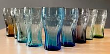Set Of 9 Vintage Coke Glasses, Multiple Colors, Zero Cracks Or Chips, Very Nice!, used for sale  Shipping to South Africa