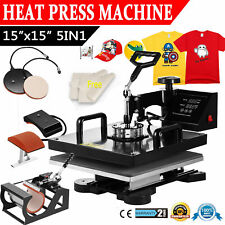 15"x15" 5 in 1 T-Shirt Heat Press Machine Transfer Sublimation Mug Hat Plate for sale  Cranbury
