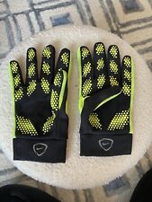 Nike Hyperwarm Black And Green Football Gloves Size Large Mens Adults, used for sale  BASINGSTOKE