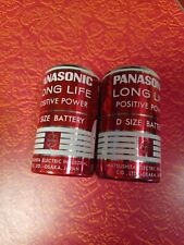 LOT OF 2 VTG 1970'S PANASONIC LONG LIFE UM-1 SIZE D BATTERIES JAPAN RARE RETRO for sale  Shipping to South Africa