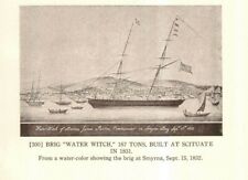 Litografía náutica 1922 Washington & Water Witch Ships 2r1-97 segunda mano  Embacar hacia Argentina