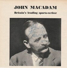 John macadam writer for sale  MARCH