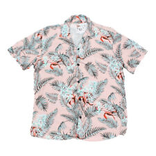 Tirar Y Oso Camisa Hawaiana Mediano Estampado Vintage Cuello Retro Vacaciones, usado comprar usado  Enviando para Brazil