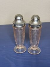 Macbeth Evans American Sweetheart Pink Depression Glass Salt/Pepper Shaker Set for sale  Shipping to South Africa