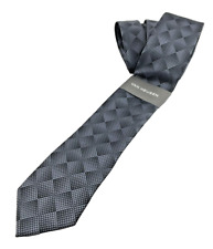 Gravata masculina Van Heusen preta cinza tons cruz geométrica VH cromada nova sem etiquetas 3 polegadas comprar usado  Enviando para Brazil
