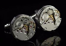 Gift Bag + Gear Watch Cufflinks Cogs & Gears Moving Parts Hgh Quality Cuff Links for sale  Shipping to South Africa