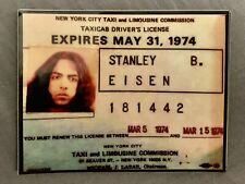 PAUL STANLEY Kiss ASPECTO VINTAGE BRILLANTEecal/Pegatina 1974 Nueva York Taxi Cabina Licencia 4x3 segunda mano  Embacar hacia Mexico