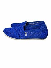 Zapatos sin cordones TOMS azul brillante tejidos de crochet - talla 7 segunda mano  Embacar hacia Argentina