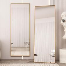 Full Length Mirror, 64" x 24" Full Body Framed Mirror with Stand - Gold for sale  Shipping to South Africa