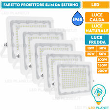 FARO da Esterno Faretto BIANCO LUCE LED 10W 20W 30W 50W 100W 150W 200W Watt IP65 usato  Giugliano In Campania