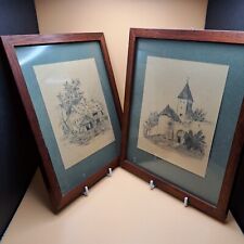 Pair antique framed for sale  ALDERSHOT