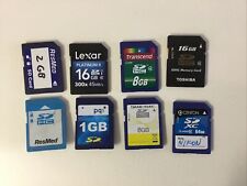 Lot Of 8 Used SD Camera Memory Cards for sale  Shipping to South Africa