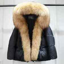 Jaqueta de inverno feminina acolchoada com capuz gola de pele de raposa tamanho grande casaco acolchoado pele comprar usado  Enviando para Brazil