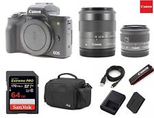 Câmera sem espelho Canon EOS M50 24.1MP com lente EF-M 15-45mm e 18-55mm STM! comprar usado  Enviando para Brazil