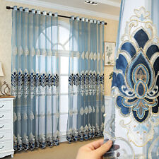 Tecido de tule de renda bordado transparente europeu para cortina de janela de quarto cortina, usado comprar usado  Enviando para Brazil