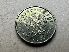 Polonia 2005 1 Grosz moneda composición latón manganeso #W186 segunda mano  Embacar hacia Argentina