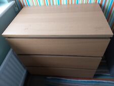 IKEA MALM chest of 3 drawers for sale  HALIFAX
