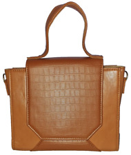 Bolsa de ombro feminina feita à mão, couro sintético, cor marrom e marrom, tamanho: médio comprar usado  Enviando para Brazil