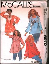 6970 Vintage McCalls SEWING Pattern Misses 1970s Loose Fitting Yoked Top UNCUT for sale  Shipping to South Africa