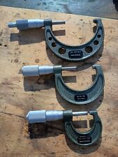 Mitutoyo 0 to 3" Range, 3 Piece Mechanical Outside Micrometer Set 0.001" , used for sale  Shipping to South Africa