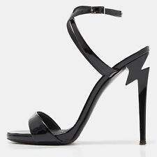Giuseppe Zanotti Black Patent Leather Slingback Sandals Size 36.5 for sale  Shipping to South Africa