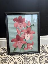 1980s framed embroidery for sale  TAMWORTH