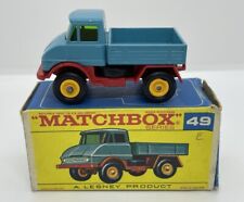 1967 MATCHBOX LESNEY RW MERCEDES UNIMOG 49B2 VINTAGE FUNDIDO QUASE PERFEITO NA CAIXA comprar usado  Enviando para Brazil
