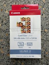 Canon Selphy CP Color Ink Label Set KC-18IL Card 54x86mm 2.1 x 3.4 inches for sale  Shipping to South Africa