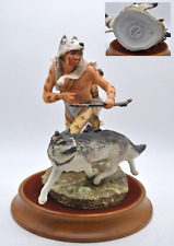 Deslumbrante Franklin Mint Nativo Americano Indígena Porcelana Wolf Runner por Murphy comprar usado  Enviando para Brazil