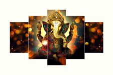 Oro Ganesha 5 Piezas Arte Lienzo Pintura HD Impreso Hogar y Oficina Decoración segunda mano  Embacar hacia Mexico