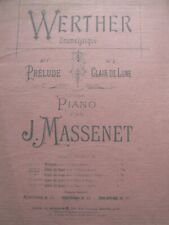Partitions WERTHER CLAIR DE LUNE pour PIANO  MASSENET Transcription pour VIOLON usato  Spedire a Italy