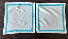 white napkins turquoise blue for sale  Pottstown