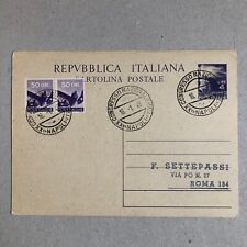 Intero postale repubblica usato  Saronno