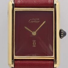 Usado, Reloj Cartier Must Tank Laminado a Mano Vino Tinto Raro 231216T segunda mano  Embacar hacia Argentina