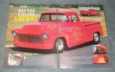 1955 Chevy 3100 Custom Pro Street Pickup Article "Are You Feeling Lucky?" for sale  Shipping to Canada
