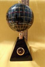 Relógio pirâmide globo mundial pedra preciosa semi preciosa incrustada jaspe preto BATERIA NOVA comprar usado  Enviando para Brazil