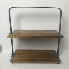 Habitat Industrial Two Tier Wooden Serving Platter Tray Kitchen Decor Good Conds, used for sale  Shipping to South Africa